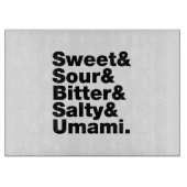 Vijf basistastjes snijplank (Voorkant)