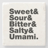 Vijf basistastjes stenen onderzetter (Voorkant)