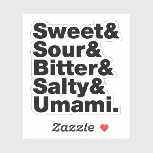 Vijf basistastjes sticker (Vel)