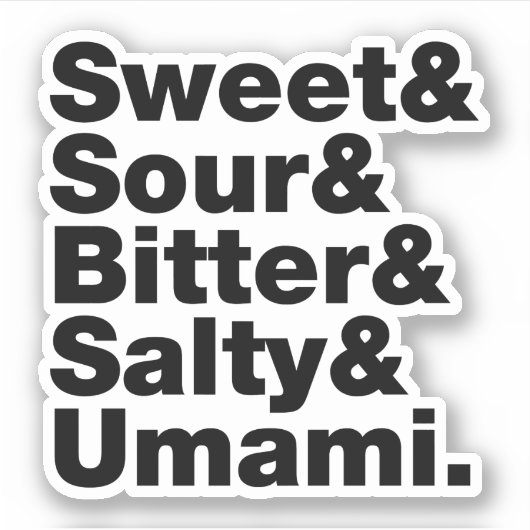 Vijf basistastjes sticker (Voorkant)