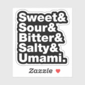 Vijf basistastjes sticker (Vel)