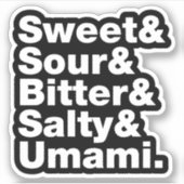 Vijf basistastjes sticker (Voorkant)