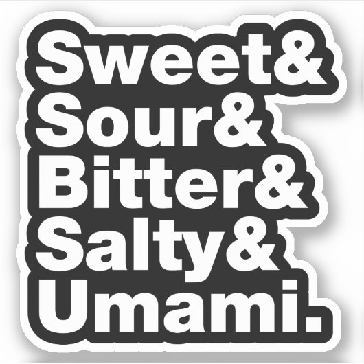 Vijf basistastjes sticker (Voorkant)