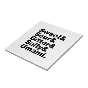 Vijf basistastjes tegeltje