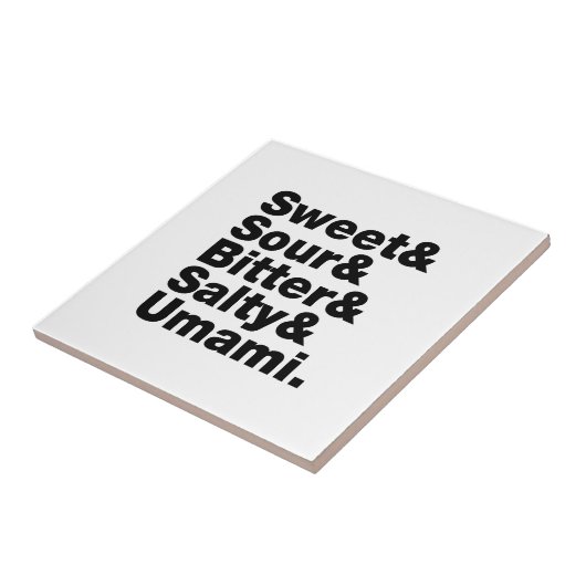 Vijf basistastjes tegeltje (Zijkant)