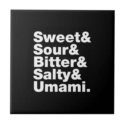 Vijf basistastjes tegeltje (Voorkant)