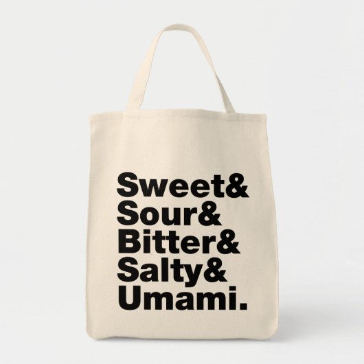 Vijf basistastjes tote bag (Voorkant)