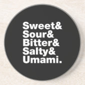 Vijf basistastjes zandsteen onderzetter (Voorkant)