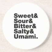 Vijf basistastjes zandsteen onderzetter (Voorkant)