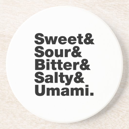 Vijf basistastjes zandsteen onderzetter (Voorkant)