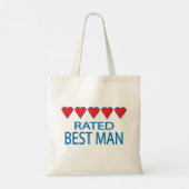 Vijf beste man met hart tote bag (Achterkant)