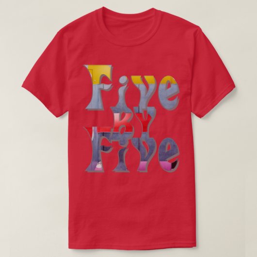 Vijf bij vijf t-shirt (Design voorkant)