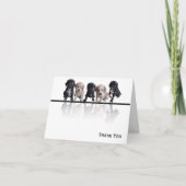 Vijf Black en Tan Cocker Spaniel Puppies Bedankkaart (Voorkant)