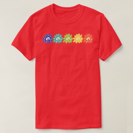 Vijf Bloem Rechts Graphic T-shirt (Design voorkant)