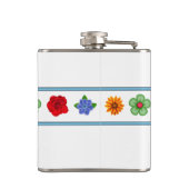Vijf bloemen heupfles (Achterkant)