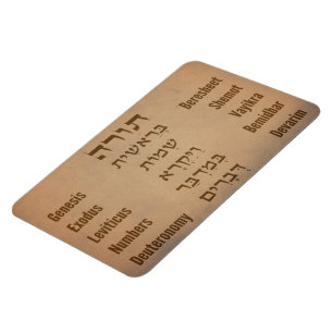 Vijf boeken van de Torah/Bijbel in het Hebreeuws E Magneet