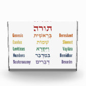 Vijf Boeken van de Torah Hebreeuws Engels in Rainb Fotoblokken (Voorkant)