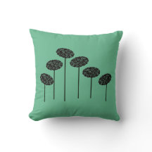 Vijf bomen op groen Sierkussen