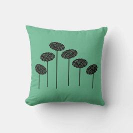 Vijf bomen op groen Sierkussen