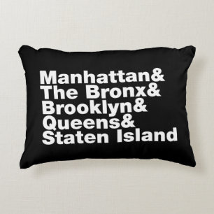 Vijf Boroughs ~ New York City Accent Kussen