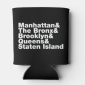 Vijf Boroughs ~ New York City Blikjeskoeler (Achterkant)