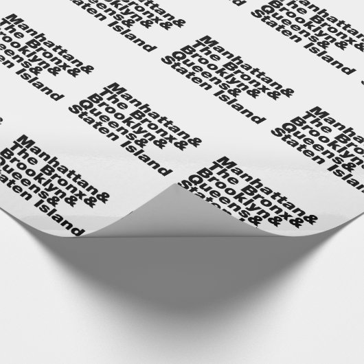 Vijf Boroughs ~ New York City Cadeaupapier (Hoek)