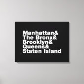 Vijf Boroughs ~ New York City Canvas Afdruk (Voorkant)