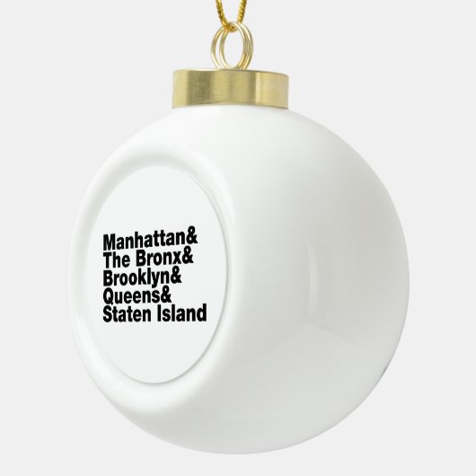 Vijf Boroughs ~ New York City Keramische Bal Ornament (Rechts)