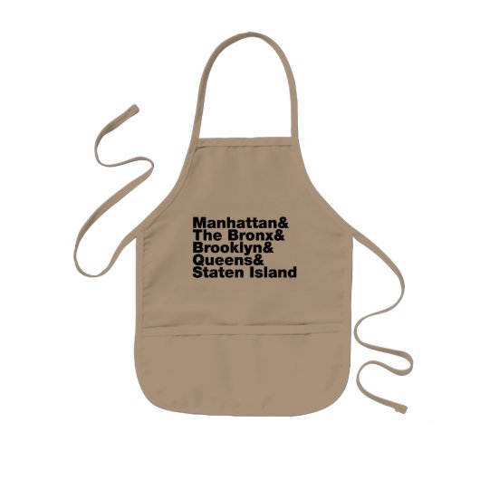 Vijf Boroughs ~ New York City Kinder Schort (Voorkant)