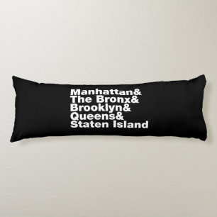 Vijf Boroughs ~ New York City Lichaamskussen