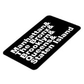 Vijf Boroughs ~ New York City Magneet (Linkerzijde)