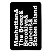Vijf Boroughs ~ New York City Magneet (Verticaal)