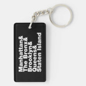 Vijf Boroughs ~ New York City Sleutelhanger (achterkant)