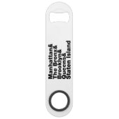 Vijf Boroughs ~ New York City Speed Flessenopener (Voorkant)