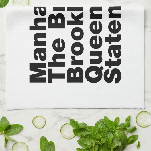 Vijf Boroughs ~ New York City Theedoek (Gevouwen)