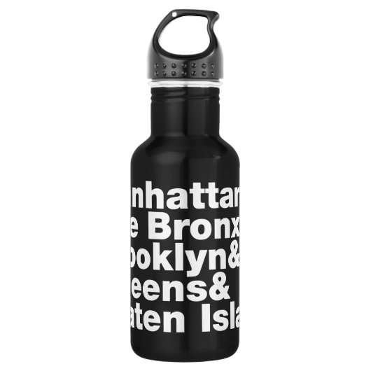Vijf Boroughs ~ New York City Waterfles (Voorkant)