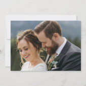 Vijf bruiloft foto's Schetst Lettertype Dank je Bedankkaart (Achterkant)