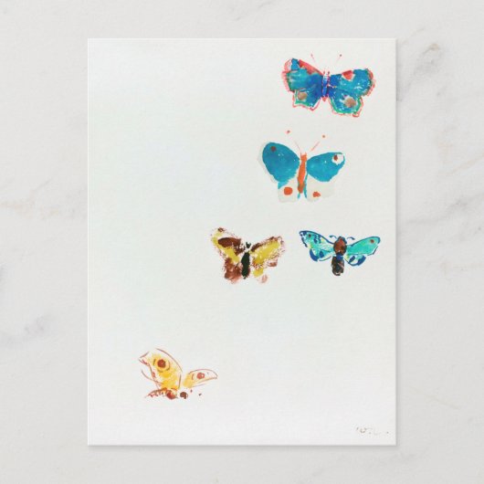 Vijf Butterflies, Redon Briefkaart (Voorkant)