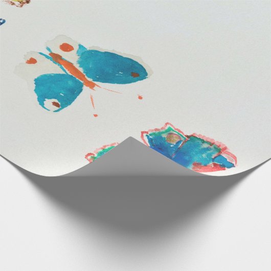 Vijf Butterflies, Redon Cadeaupapier (Hoek)