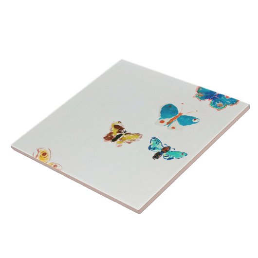 Vijf Butterflies, Redon Tegeltje (Zijkant)