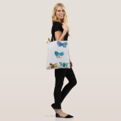 Vijf Butterflies, Redon Tote Bag (Op model)