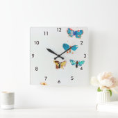 Vijf Butterflies, Redon Vierkante Klok (Huis)