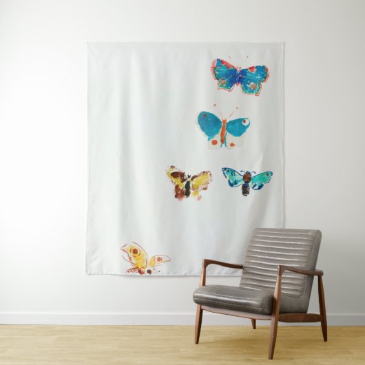 Vijf Butterflies, Redon Wandkleed (In situ)