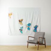 Vijf Butterflies, Redon Wandkleed (In Situ (horizontaal))