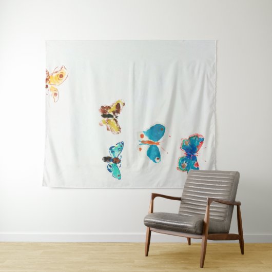 Vijf Butterflies, Redon Wandkleed (In Situ (horizontaal))