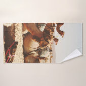 VIJF CAMELS OP VELD BADHANDDOEK (Badhanddoek)