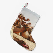 VIJF CAMELS OP VELD KLEINE KERSTSOK (Voorkant (Hangend))