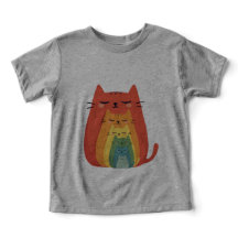 Vijf Cartoon katten nesten poppen