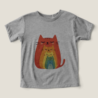 Vijf Cartoon katten nesten poppen