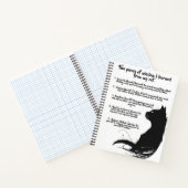Vijf Cat Wisdom Black Cat Design Spiraalvormig Not Notitieboek (Binnen)